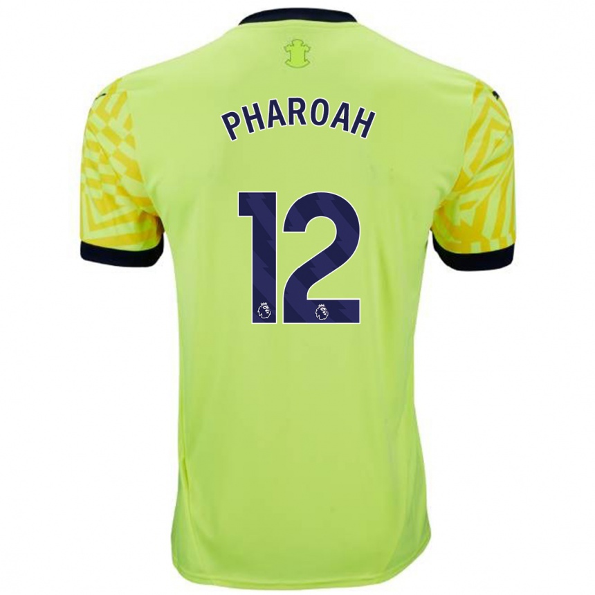 Kids Football Sophia Pharoah #12 Yellow Away Jersey 2024/25 T-Shirt Canada