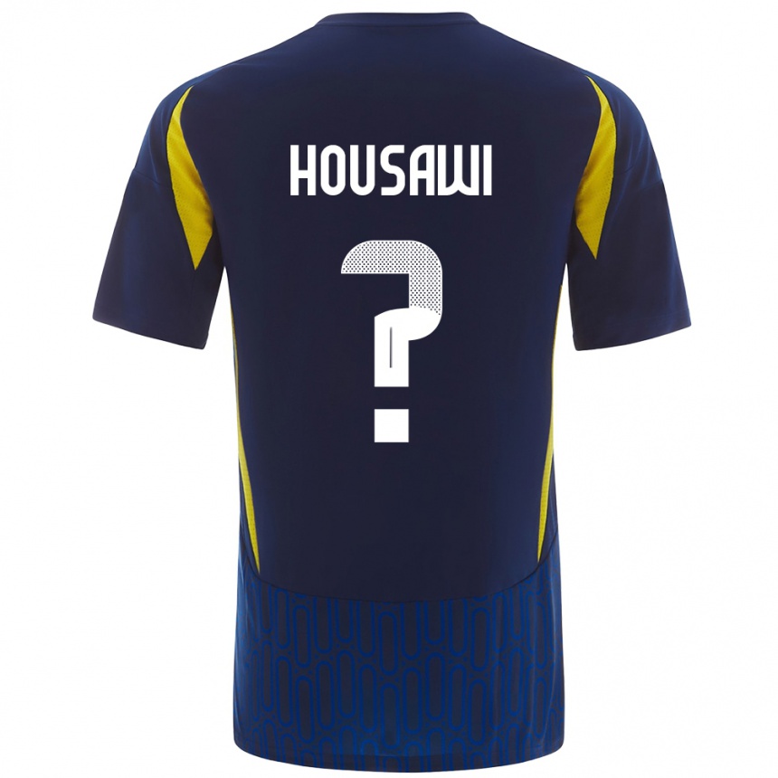 Kids Football Asser Housawi #0 Blue Yellow Away Jersey 2024/25 T-Shirt Canada