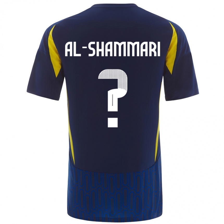 Kids Football Mansour Al-Shammari #0 Blue Yellow Away Jersey 2024/25 T-Shirt Canada