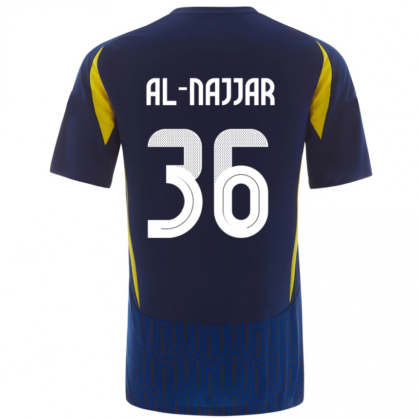 Kids Football Raghed Al-Najjar #36 Blue Yellow Away Jersey 2024/25 T-Shirt Canada