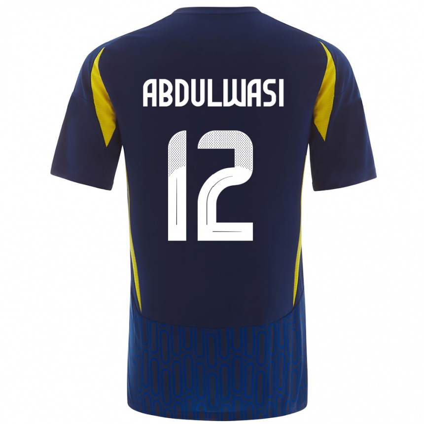 Kids Football Dalal Abdulwasi #12 Blue Yellow Away Jersey 2024/25 T-Shirt Canada