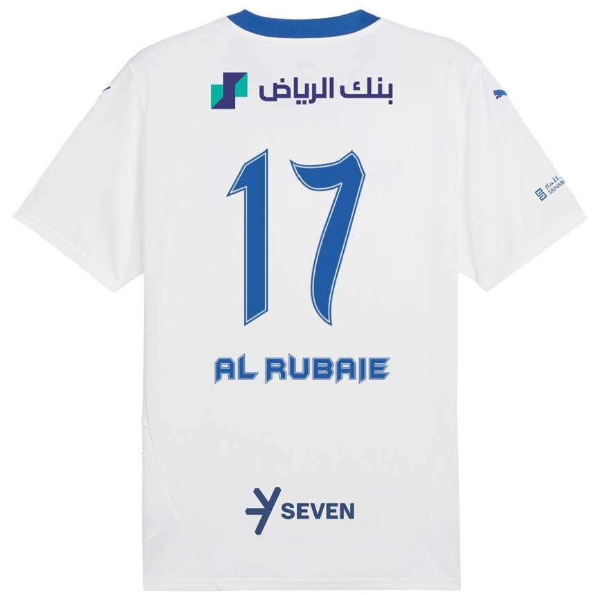 Kids Football Mohammed Al-Rubaie #17 White Blue Away Jersey 2024/25 T-Shirt Canada