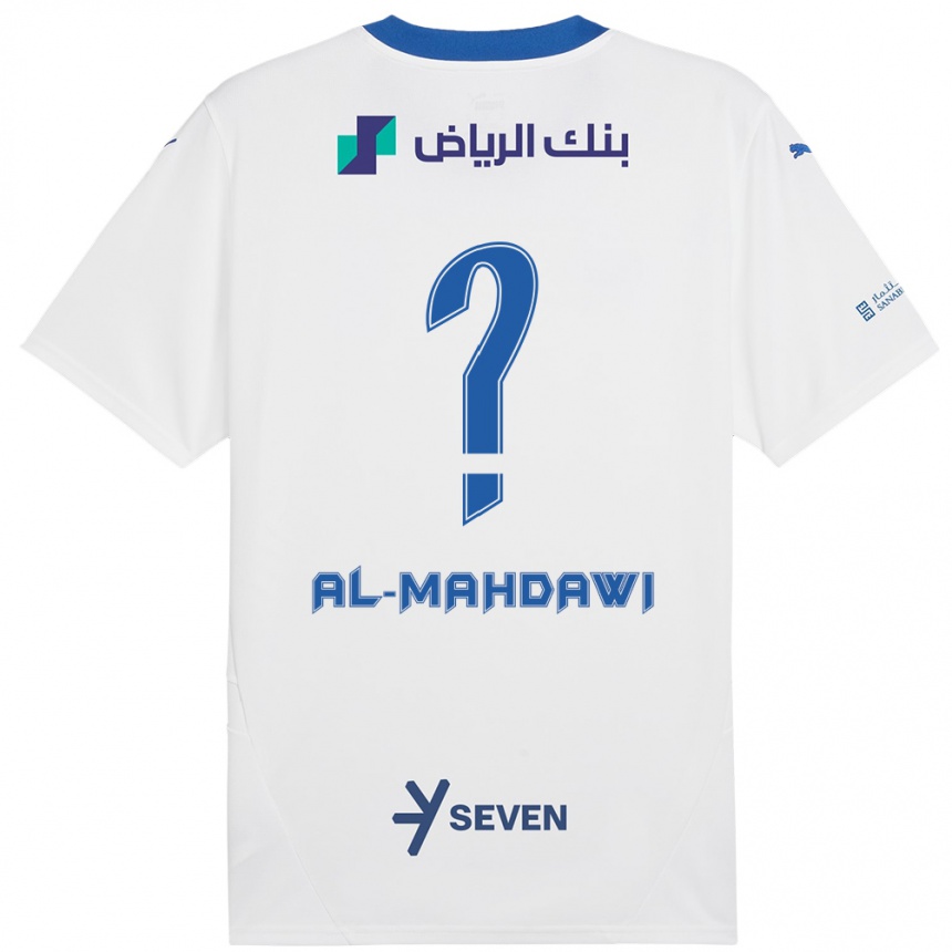 Kids Football Ali Al-Mahdawi #0 White Blue Away Jersey 2024/25 T-Shirt Canada