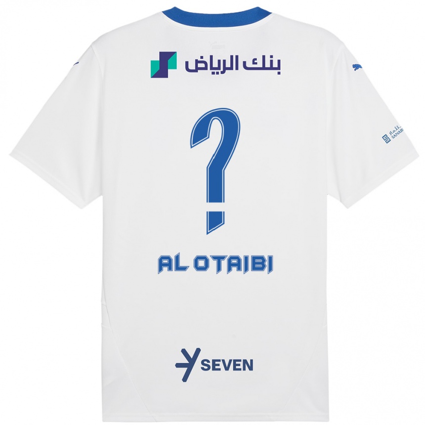 Kids Football Majd Al-Otaibi #0 White Blue Away Jersey 2024/25 T-Shirt Canada