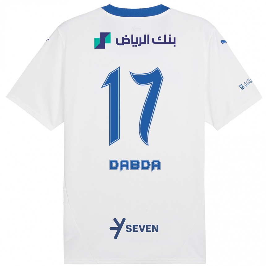 Kids Football Claudia Dabda #17 White Blue Away Jersey 2024/25 T-Shirt Canada