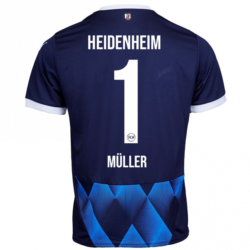 Enfant Football Maillot Kevin Müller #1 Bleu Marine Foncé Tenues Extérieur 2024/25 Canada