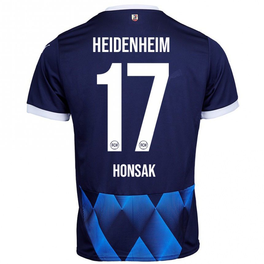 Enfant Football Maillot Mathias Honsak #17 Bleu Marine Foncé Tenues Extérieur 2024/25 Canada