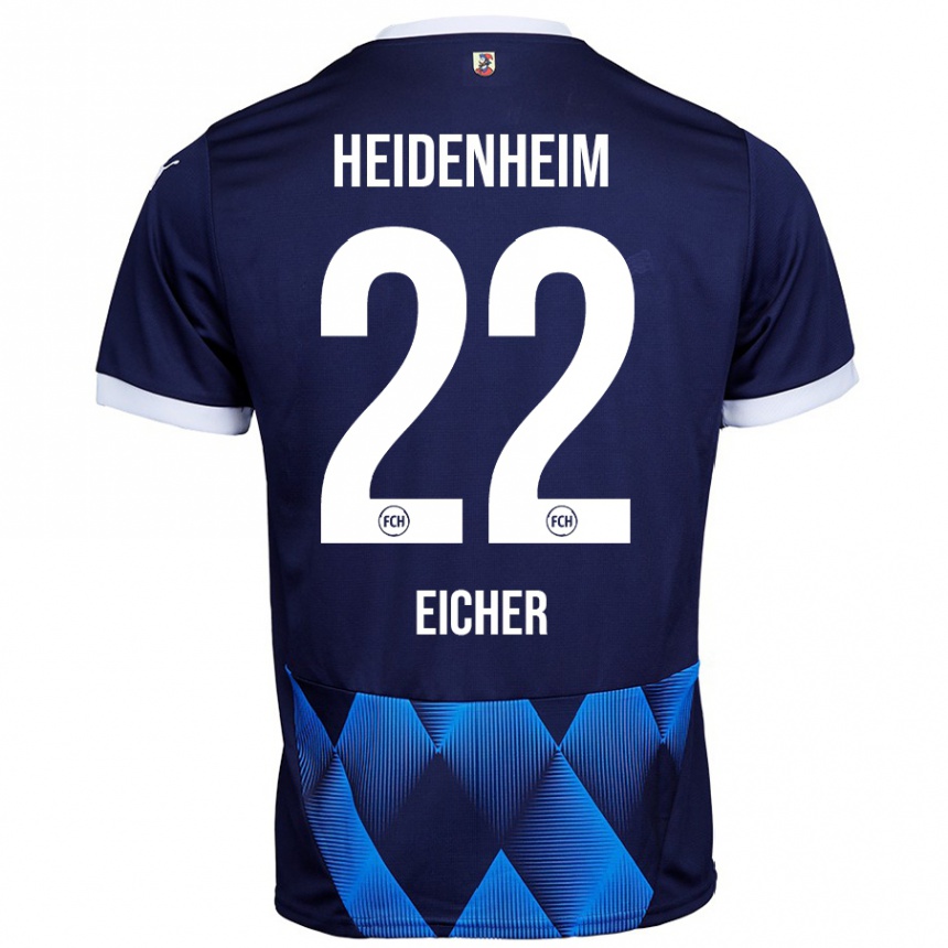 Enfant Football Maillot Vitus Eicher #22 Bleu Marine Foncé Tenues Extérieur 2024/25 Canada