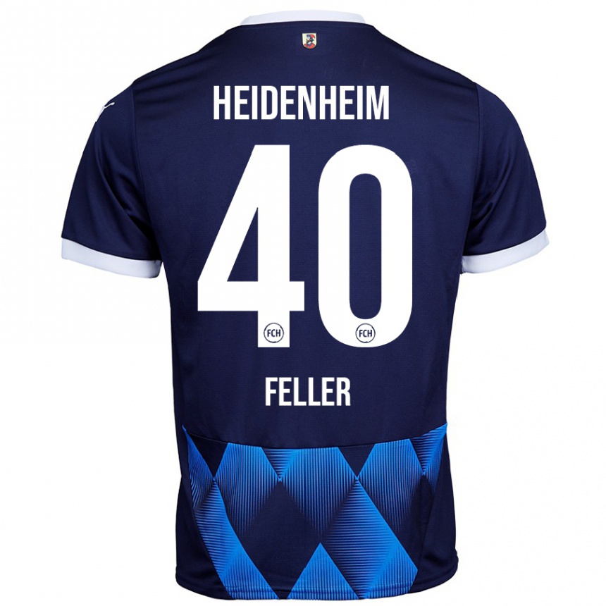 Enfant Football Maillot Frank Feller #40 Bleu Marine Foncé Tenues Extérieur 2024/25 Canada