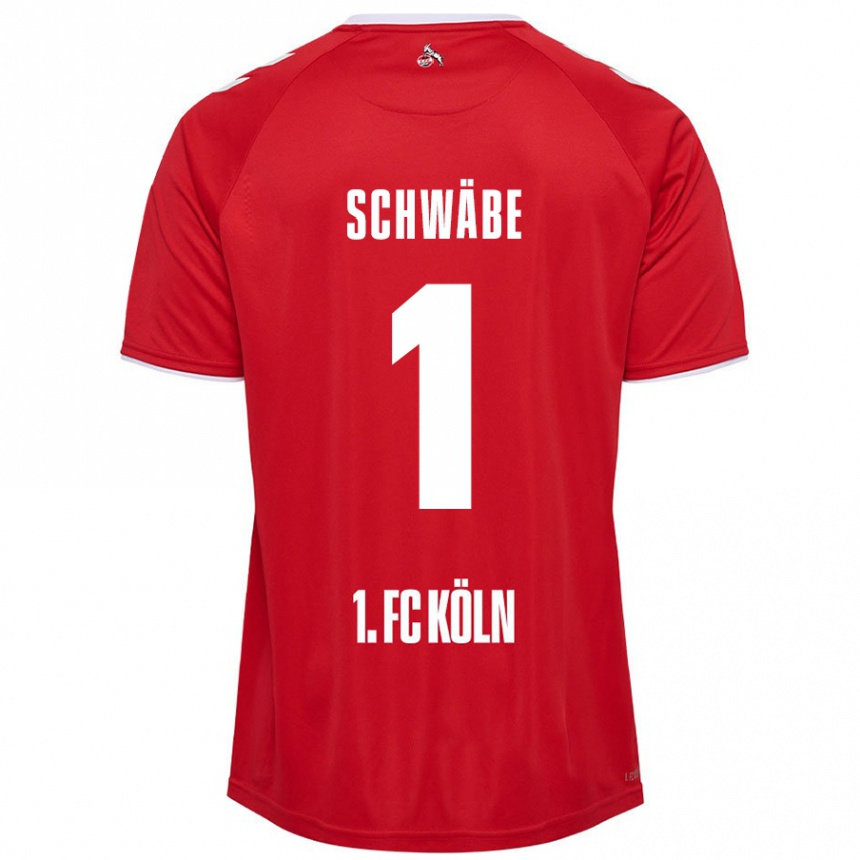 Kids Football Marvin Schwäbe #1 Red White Away Jersey 2024/25 T-Shirt Canada