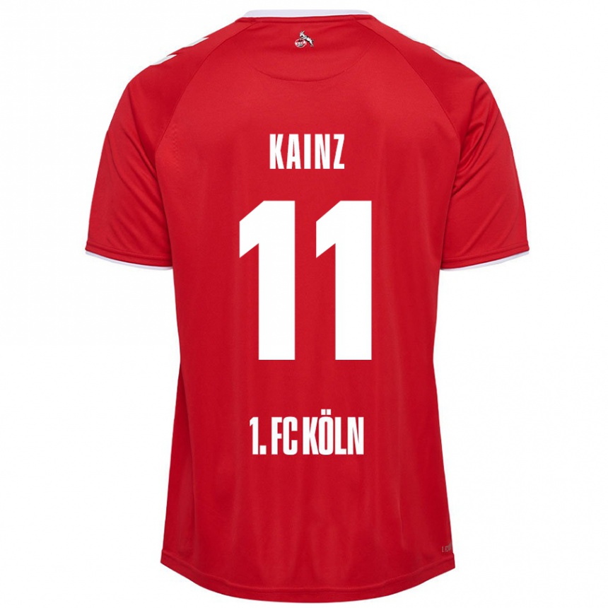 Kids Football Florian Kainz #11 Red White Away Jersey 2024/25 T-Shirt Canada