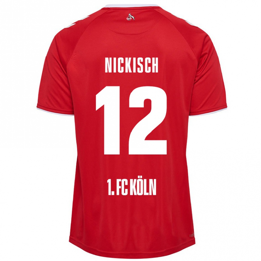 Kids Football Jonas Nickisch #12 Red White Away Jersey 2024/25 T-Shirt Canada