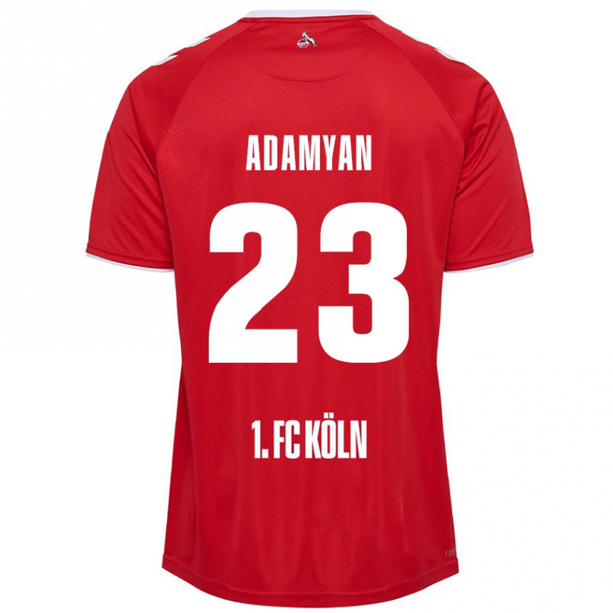 Kids Football Sargis Adamyan #23 Red White Away Jersey 2024/25 T-Shirt Canada