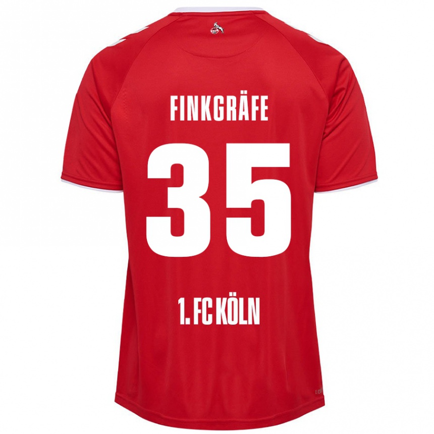 Kids Football Max Finkgräfe #35 Red White Away Jersey 2024/25 T-Shirt Canada