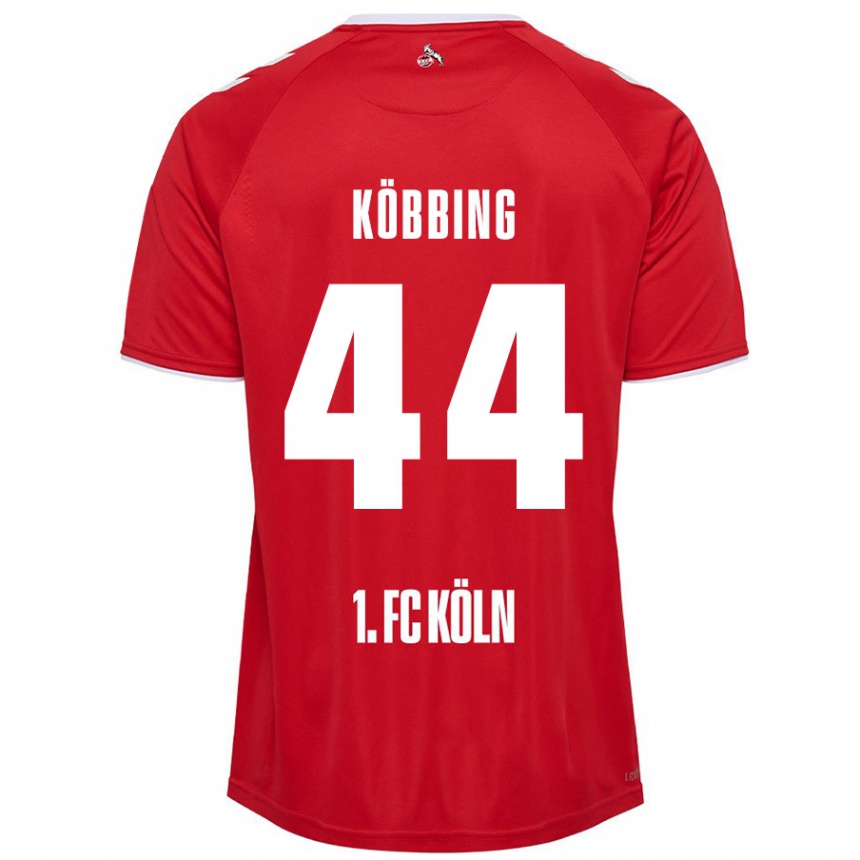 Kids Football Matthias Köbbing #44 Red White Away Jersey 2024/25 T-Shirt Canada