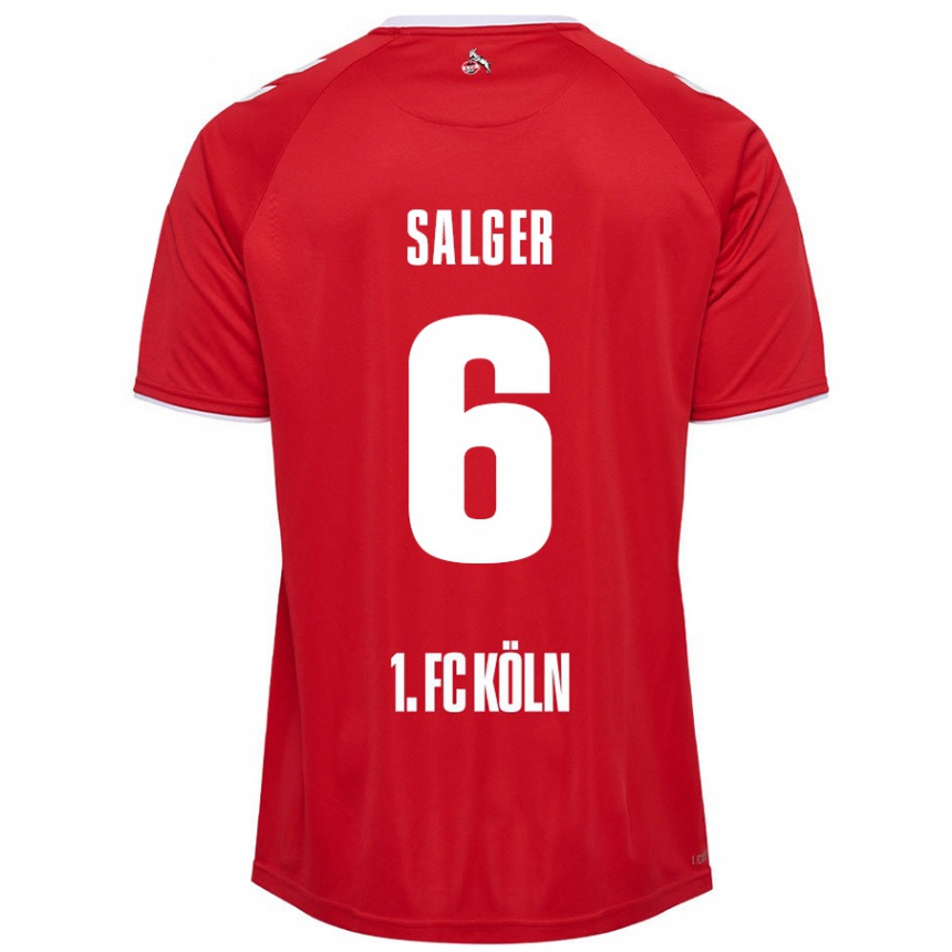 Kids Football Stephan Salger #6 Red White Away Jersey 2024/25 T-Shirt Canada