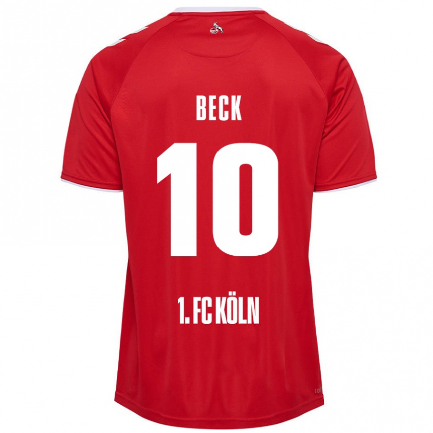 Kids Football Sharon Beck #10 Red White Away Jersey 2024/25 T-Shirt Canada