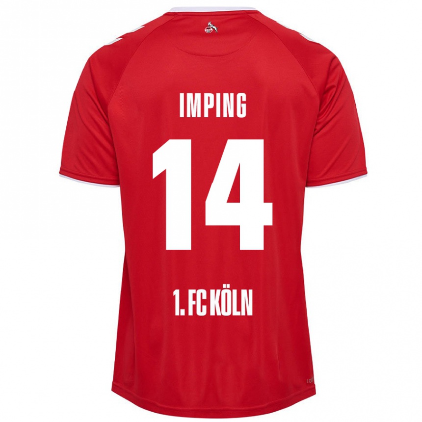 Kids Football Carlotta Imping #14 Red White Away Jersey 2024/25 T-Shirt Canada