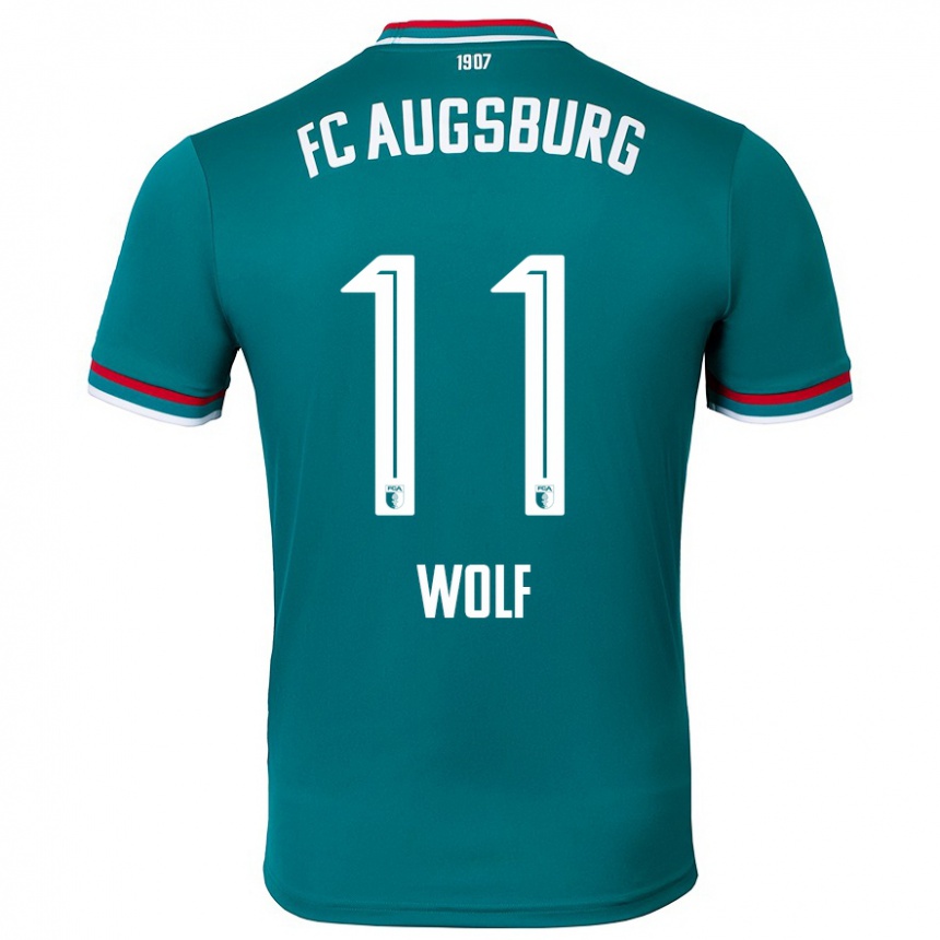 Kids Football Marius Wolf #11 Dark Green Away Jersey 2024/25 T-Shirt Canada