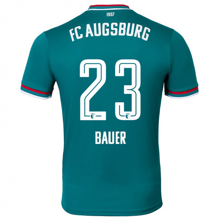 Kids Football Maximilian Bauer #23 Dark Green Away Jersey 2024/25 T-Shirt Canada