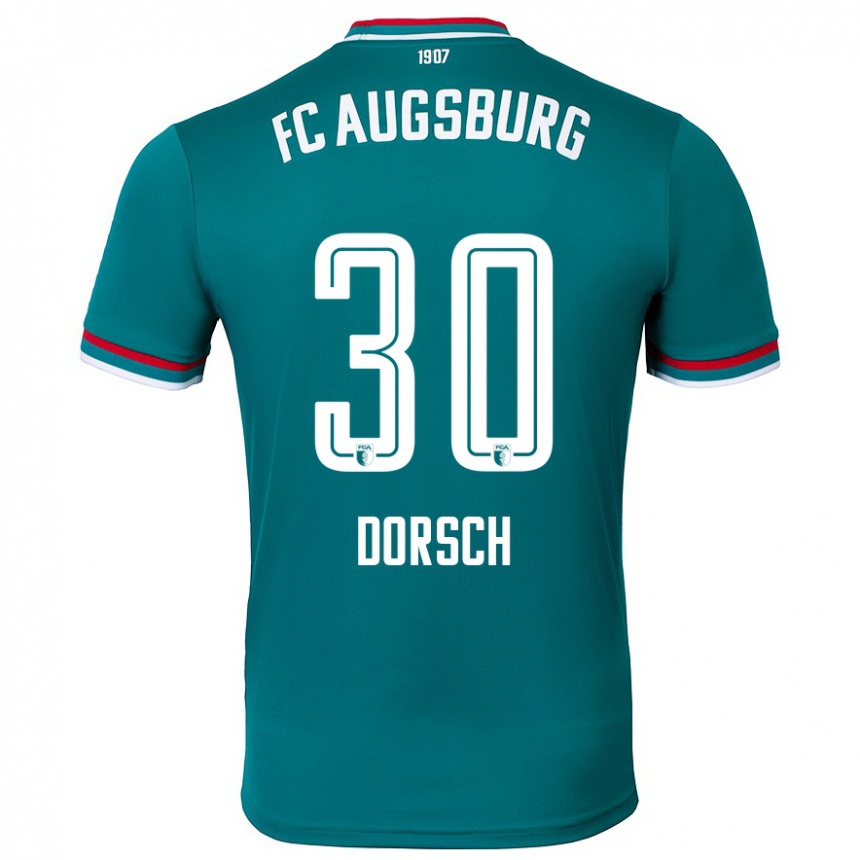 Kids Football Niklas Dorsch #30 Dark Green Away Jersey 2024/25 T-Shirt Canada