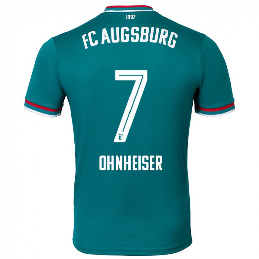 Kids Football Nico Ohnheiser #7 Dark Green Away Jersey 2024/25 T-Shirt Canada