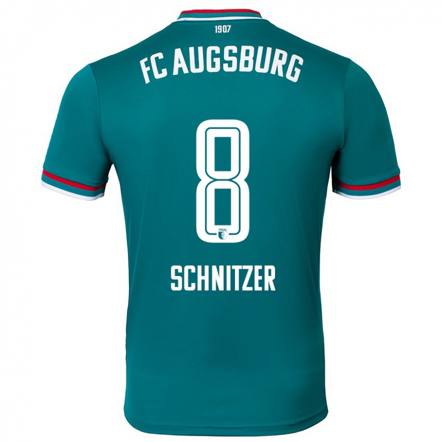 Kids Football Tim Schnitzer #8 Dark Green Away Jersey 2024/25 T-Shirt Canada