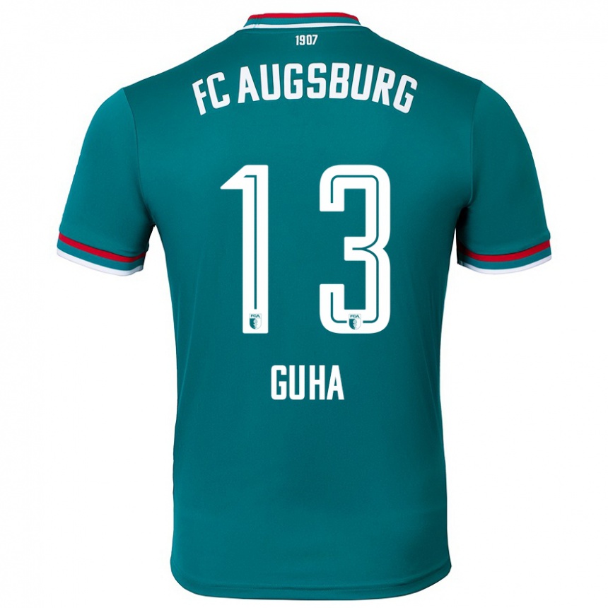 Kids Football Felix Guha #13 Dark Green Away Jersey 2024/25 T-Shirt Canada