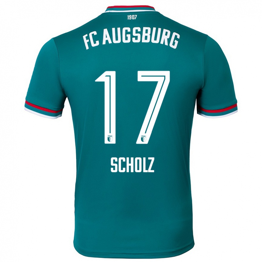 Kids Football Jerome Scholz #17 Dark Green Away Jersey 2024/25 T-Shirt Canada