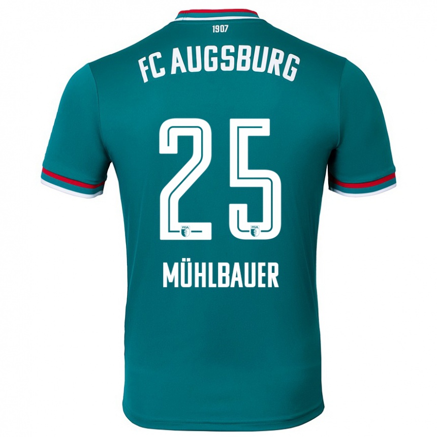 Kids Football Simon Mühlbauer #25 Dark Green Away Jersey 2024/25 T-Shirt Canada