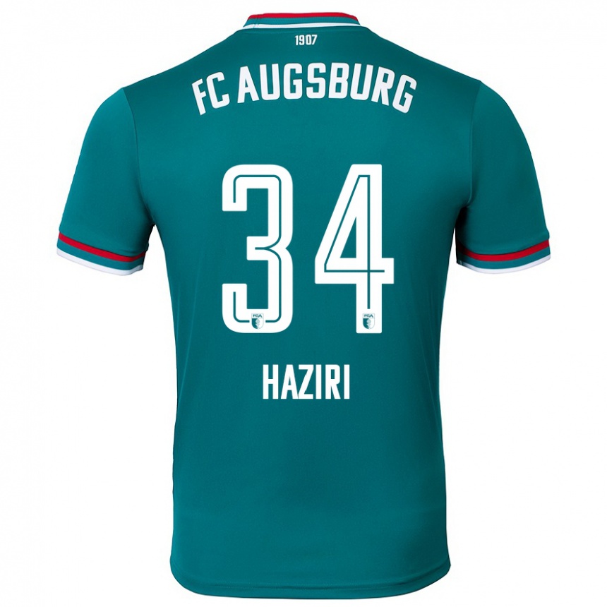 Kids Football Edi Haziri #34 Dark Green Away Jersey 2024/25 T-Shirt Canada