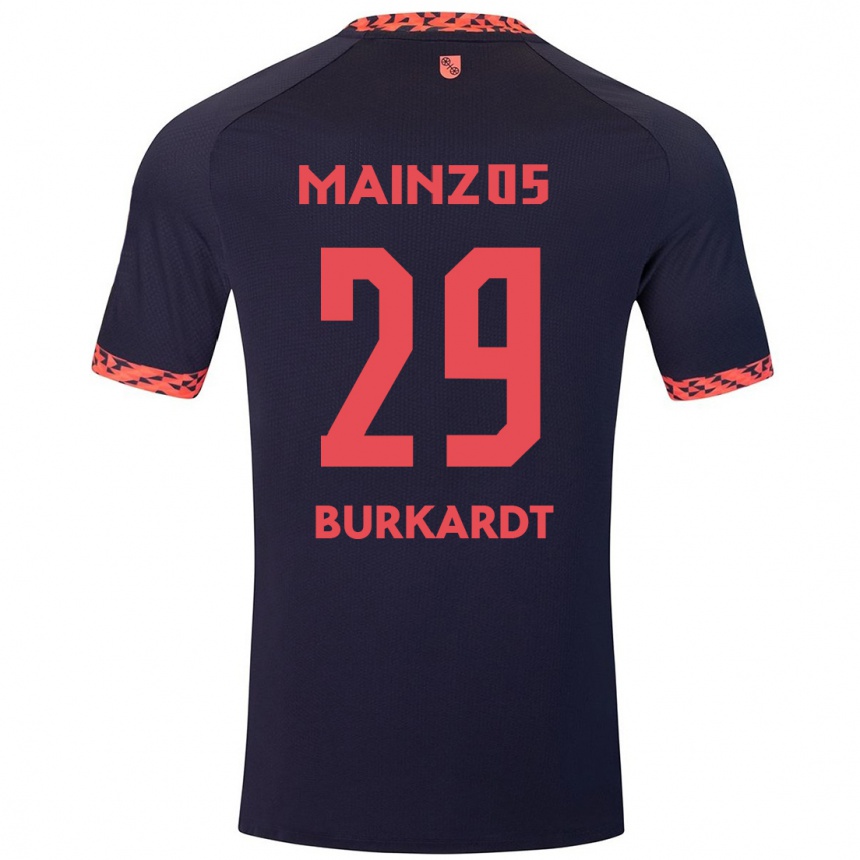 Enfant Football Maillot Jonathan Burkardt #29 Bleu Corail Rouge Tenues Extérieur 2024/25 Canada