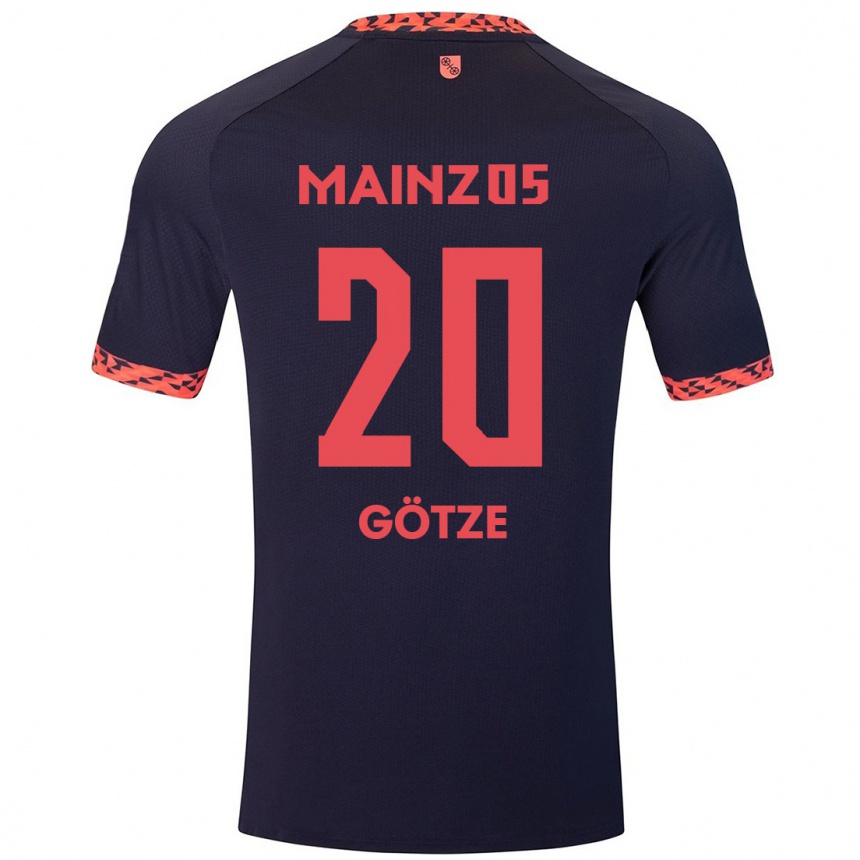 Enfant Football Maillot Justus Götze #20 Bleu Corail Rouge Tenues Extérieur 2024/25 Canada