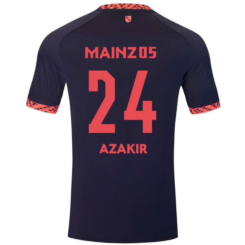 Enfant Football Maillot Dennis Azakir #24 Bleu Corail Rouge Tenues Extérieur 2024/25 Canada