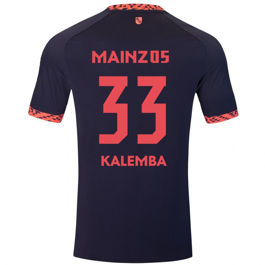 Kids Football Marcel Kalemba #33 Blue Coral Red Away Jersey 2024/25 T-Shirt Canada