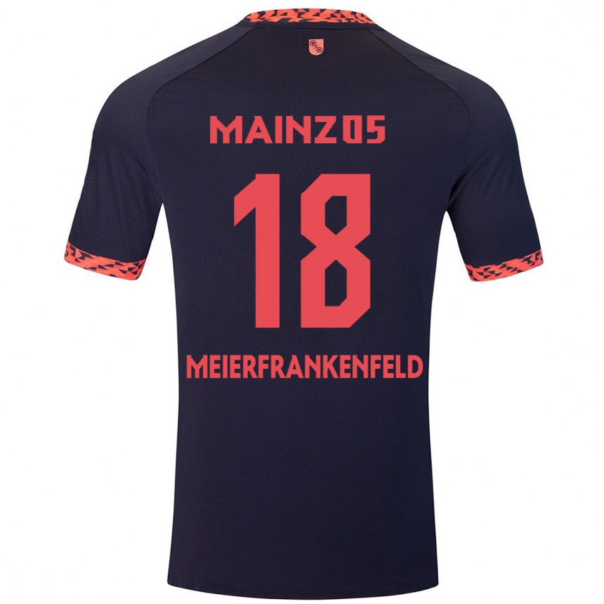 Enfant Football Maillot Jana Meierfrankenfeld #18 Bleu Corail Rouge Tenues Extérieur 2024/25 Canada