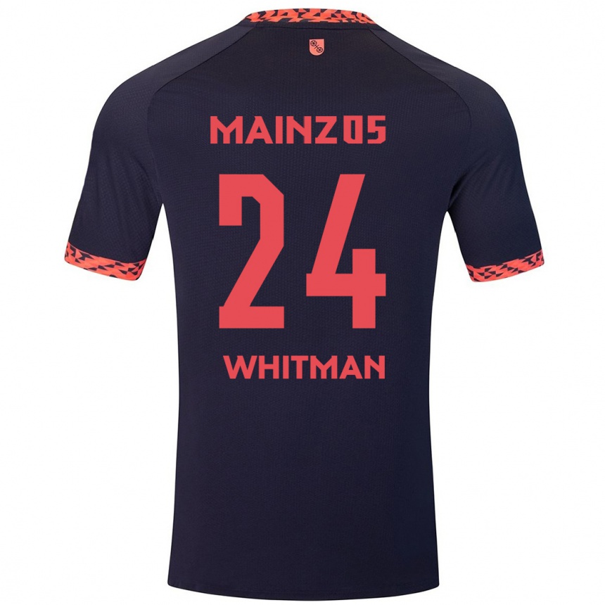 Enfant Football Maillot Katherine Whitman #24 Bleu Corail Rouge Tenues Extérieur 2024/25 Canada