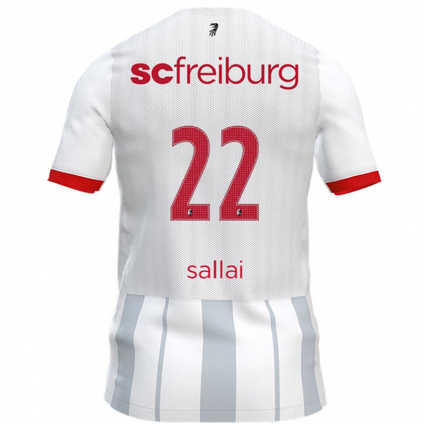 Kids Football Roland Sallai #22 White Grey Away Jersey 2024/25 T-Shirt Canada