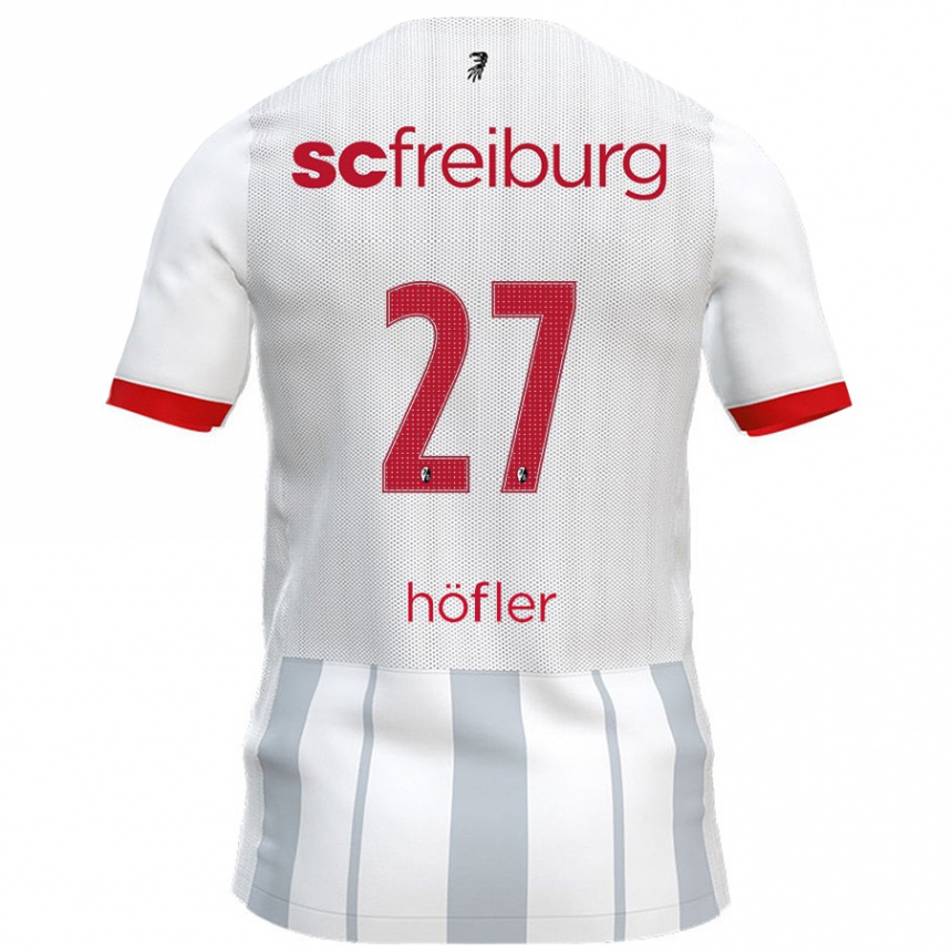 Kids Football Nicolas Höfler #27 White Grey Away Jersey 2024/25 T-Shirt Canada