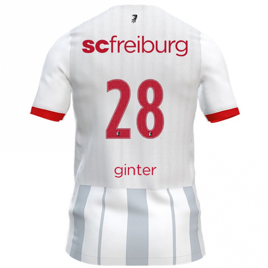 Kids Football Matthias Ginter #28 White Grey Away Jersey 2024/25 T-Shirt Canada