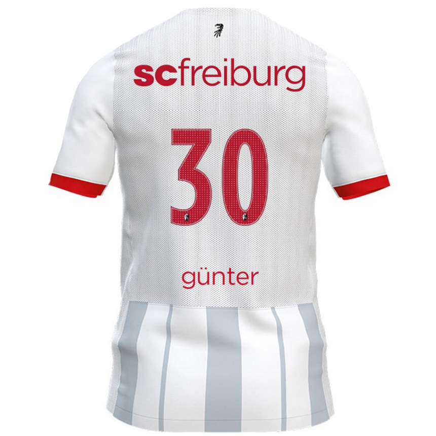 Kids Football Christian Günter #30 White Grey Away Jersey 2024/25 T-Shirt Canada