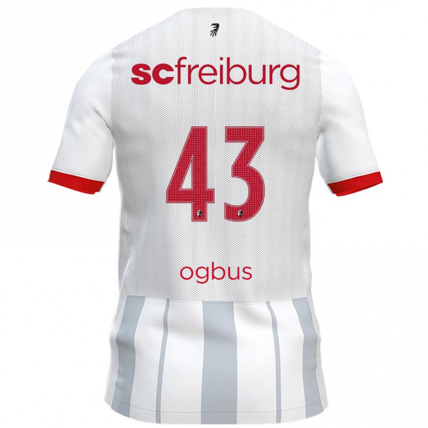 Kids Football Bruno Ogbus #43 White Grey Away Jersey 2024/25 T-Shirt Canada