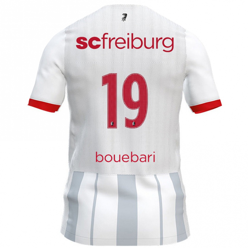 Kids Football Franci Bouebari #19 White Grey Away Jersey 2024/25 T-Shirt Canada