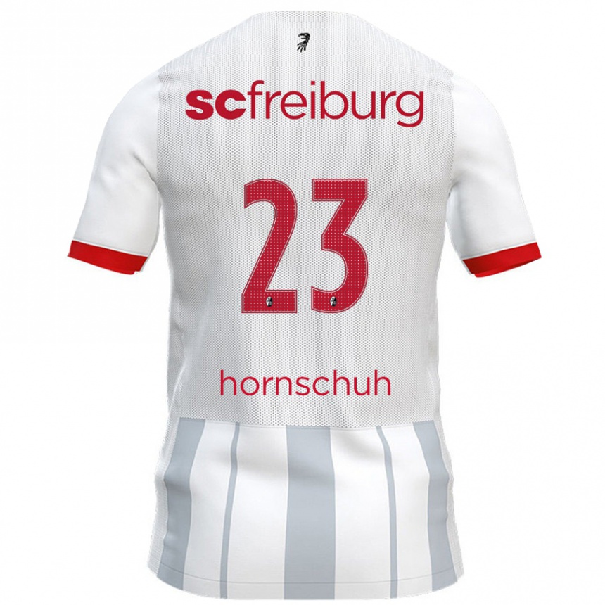 Kids Football Marc Hornschuh #23 White Grey Away Jersey 2024/25 T-Shirt Canada