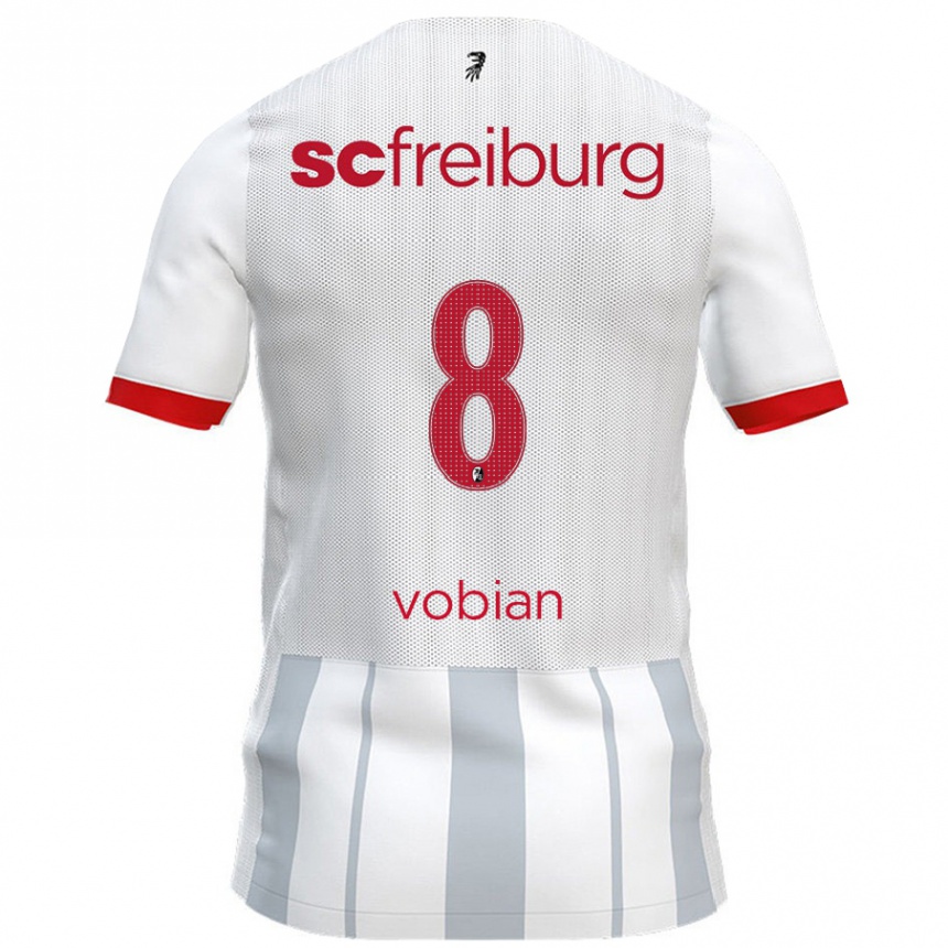 Kids Football Selina Vobian #8 White Grey Away Jersey 2024/25 T-Shirt Canada