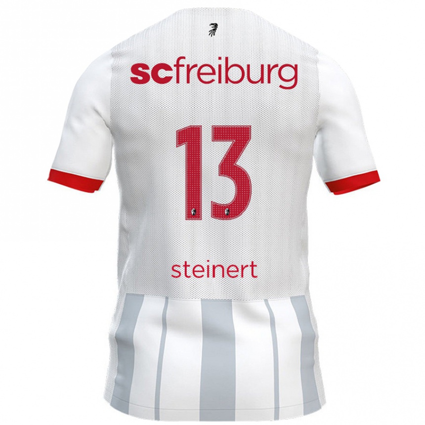 Kids Football Judith Steinert #13 White Grey Away Jersey 2024/25 T-Shirt Canada