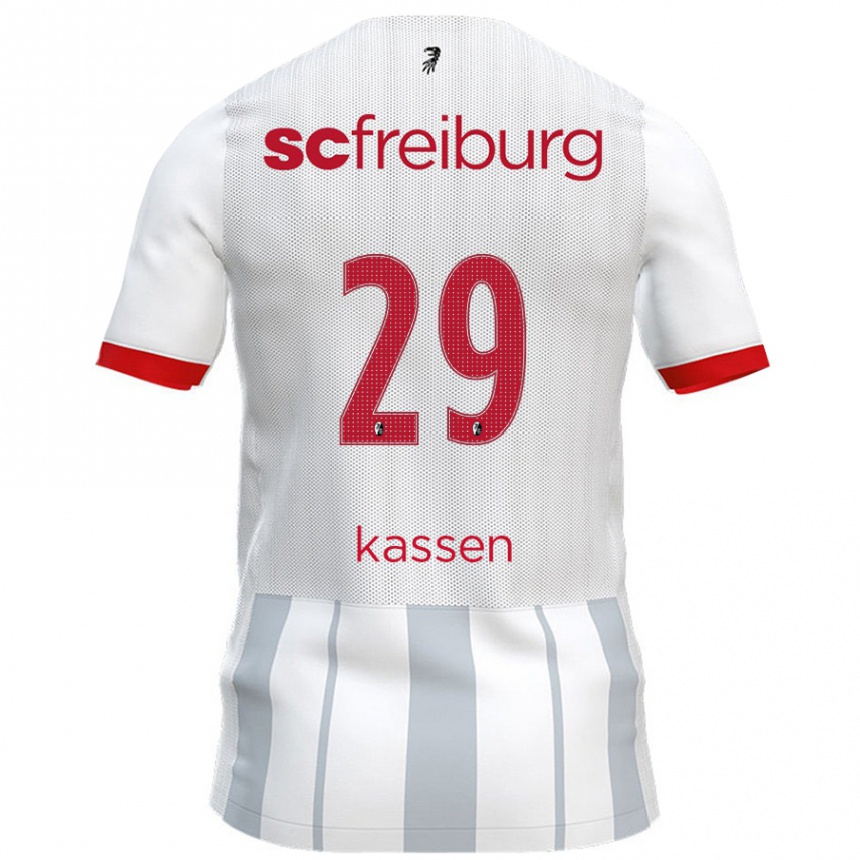 Kids Football Julia Kassen #29 White Grey Away Jersey 2024/25 T-Shirt Canada