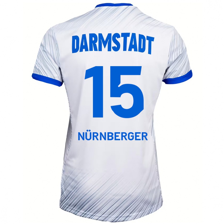 Kids Football Fabian Nürnberger #15 White Blue Away Jersey 2024/25 T-Shirt Canada