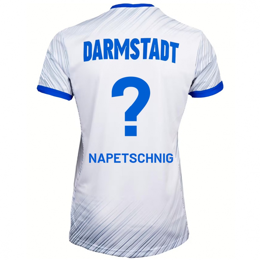 Kids Football Raphael Napetschnig #0 White Blue Away Jersey 2024/25 T-Shirt Canada