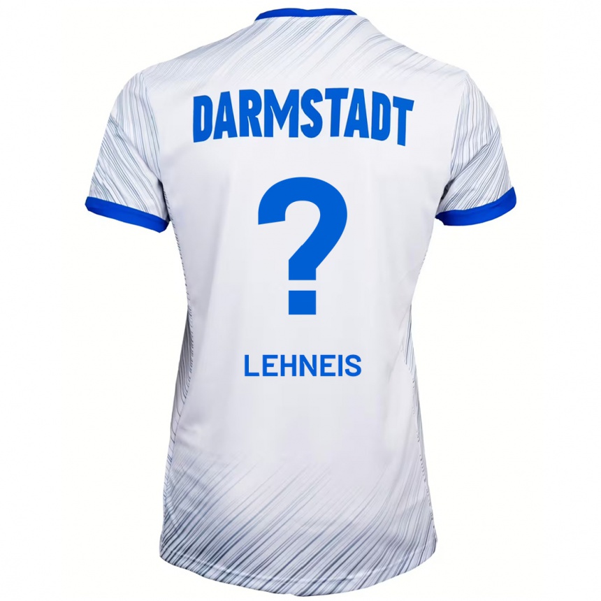 Kids Football Daniel Lehneis #0 White Blue Away Jersey 2024/25 T-Shirt Canada